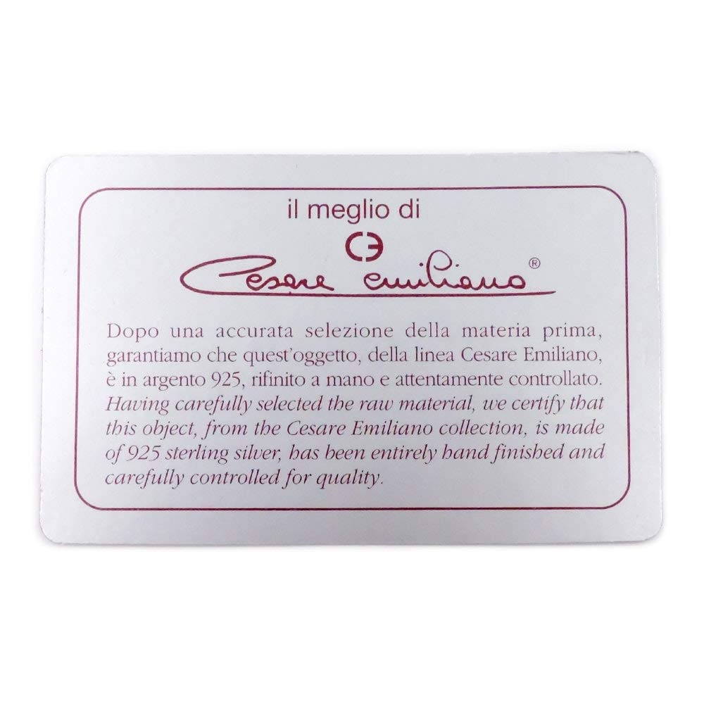 Cesare Emiliano 925er Sterling Silber ECO Kugelschreiber Guillochierung/Liniendesign
