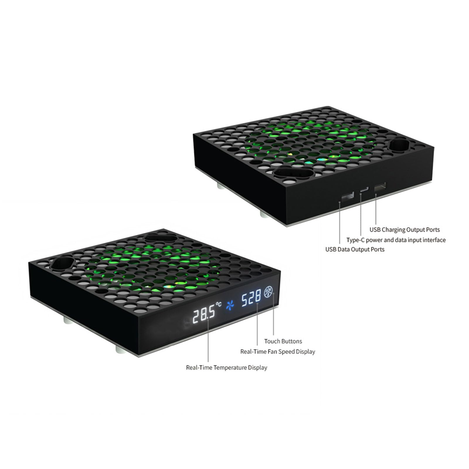 Supporto per ventola di raffreddamento RGB per console host, 3 velocità, regolabile, dissipazione del calore, console di gioco