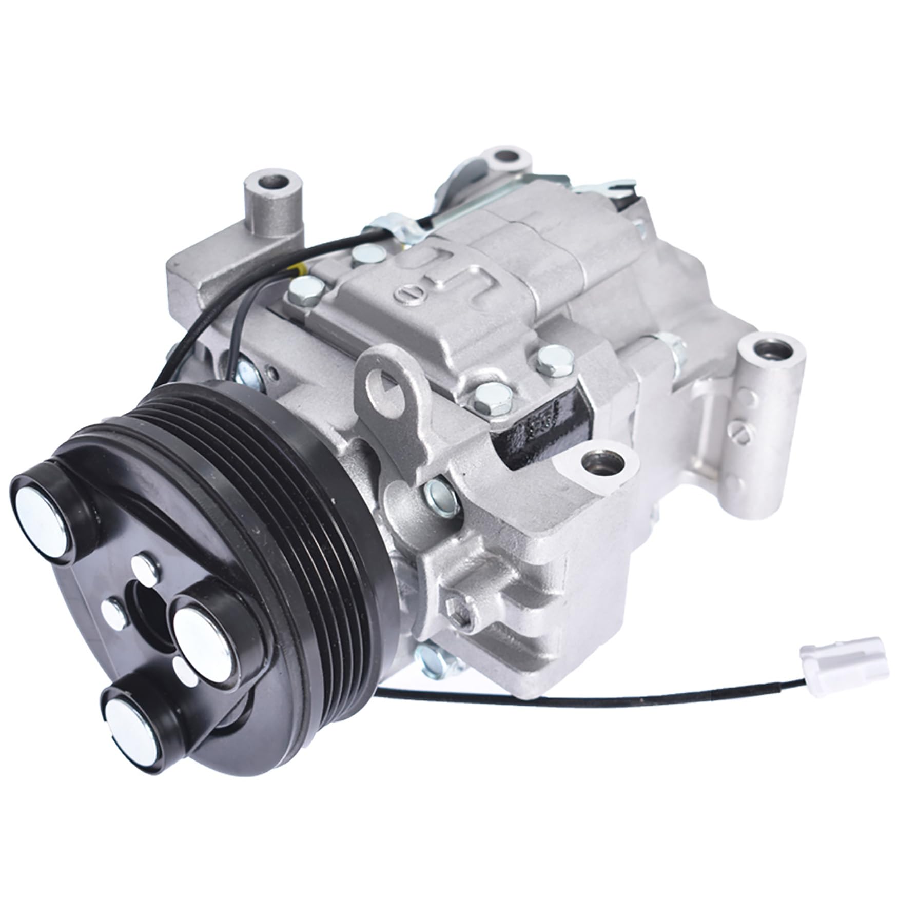 WFLNHB AC Compressor & A/C Clutch, A/C Ports 5 Grooves Replacement for Mazda 3 2004-2009 Mazda 3 Sport 2009 Mazda 5 2006-2010 2.0L 2.3L CO 10759C 58463 BP4S61K00 CC4361450E