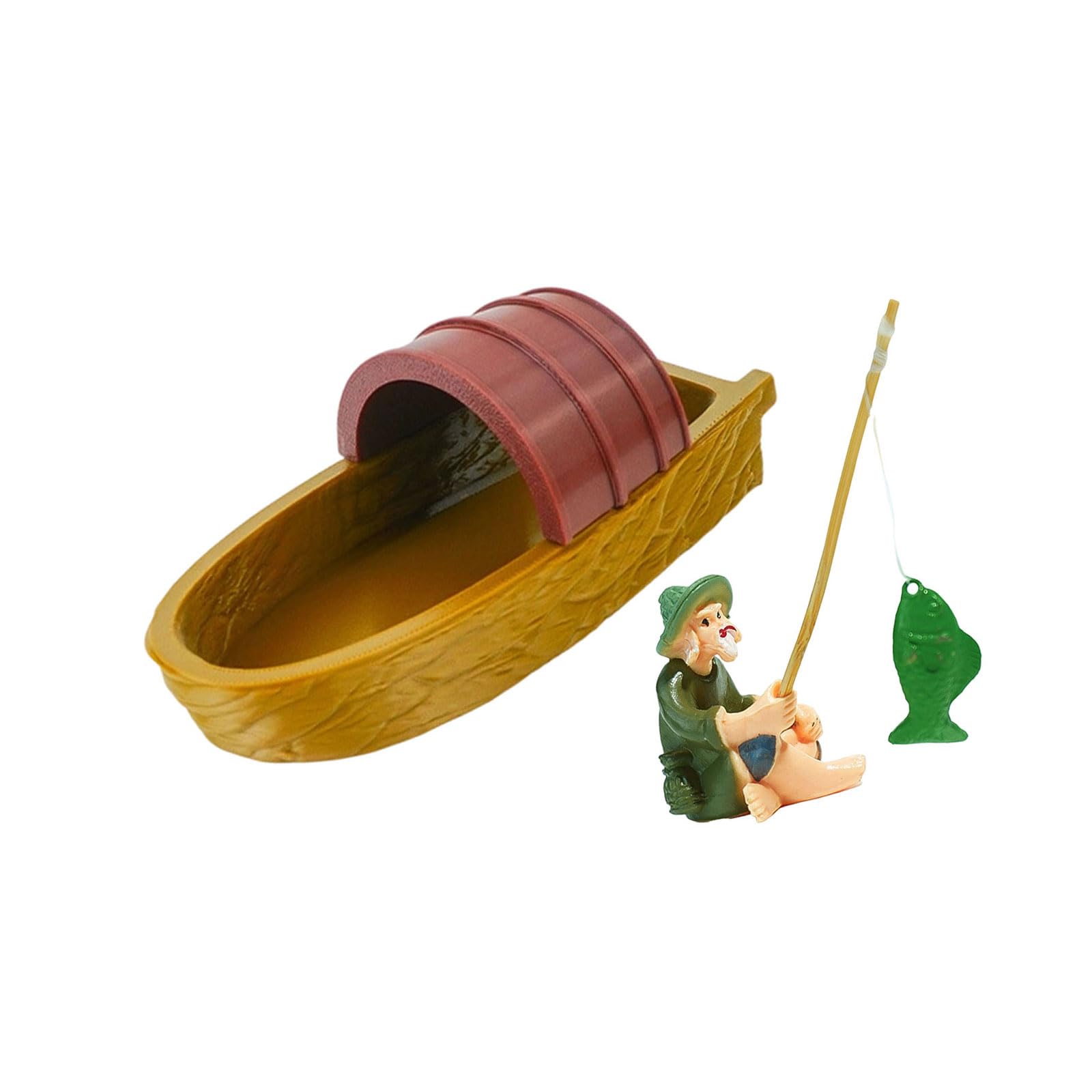Vdaxvme Tanks Artificial Boats Canoes Simulation Landscape Floating Boats Figurine Fishtank Landscaping Fish Tanks Floating Device Aquarium Accessory