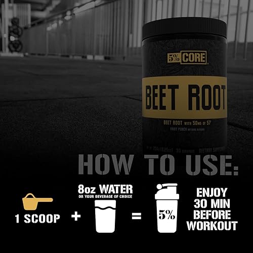Miniatura 5 de 5% Nutrition Raíz de remolacha orgánica | Polvo de raíz de remolacha de óxido nítrico aditivo preentrenamiento | 6000 mg de extracto de raíz de