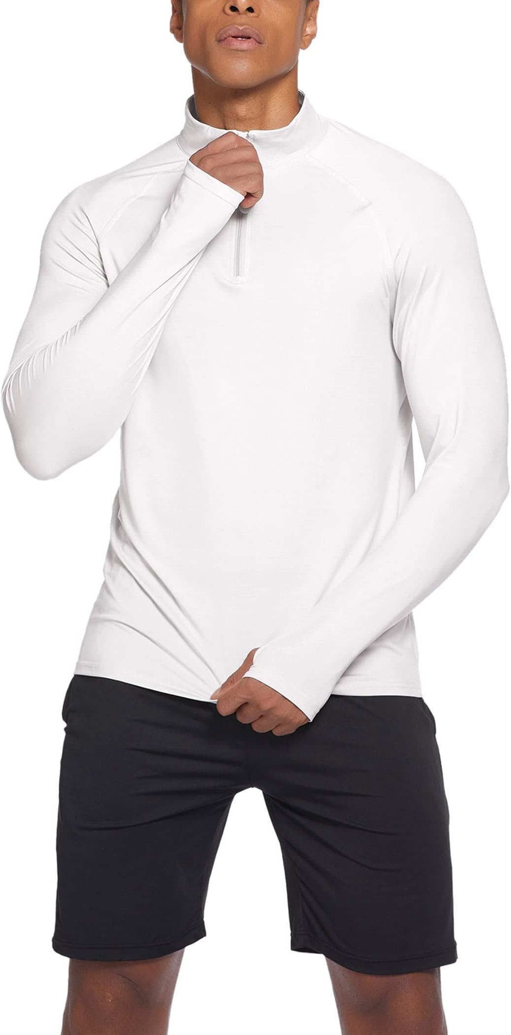Deyeek Dialysis Sweatshirts with Arm Zipper Jacket Full-Zip Lightweight Hemodialysis Cotton Jacket with Pockets White