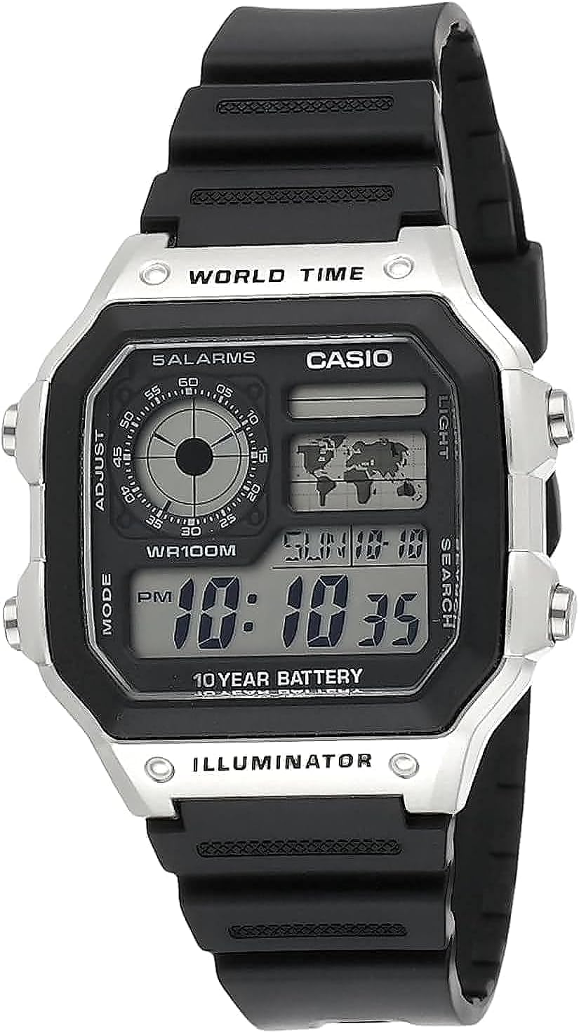 Casio Men's Digital Dial Stainless Steel Band Watch