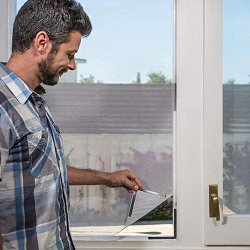 Tela Mosquiteiro Para Janela De Apartamento Removível Magnética Protetora Com Velcro Mosquito Mosqui