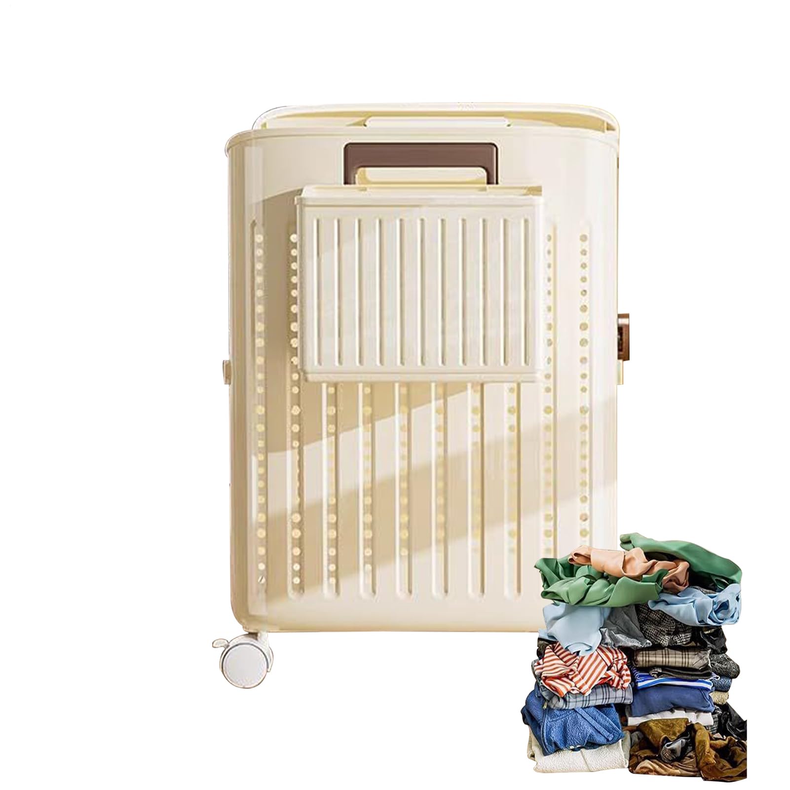 Panier à linge avec roulettes idéal pour un dortoir étudiant ou une chambre