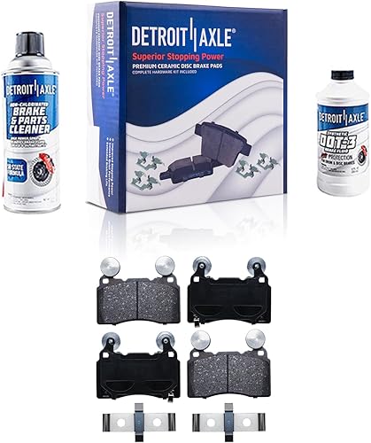 Miniatura 17 de Detroit Axle - Pastillas de freno traseras para Chevrolet Captiva Sport Equinox GMC Terrain Pontiac Torrent Saturn Vue XL-7, Pastillas de freno de
