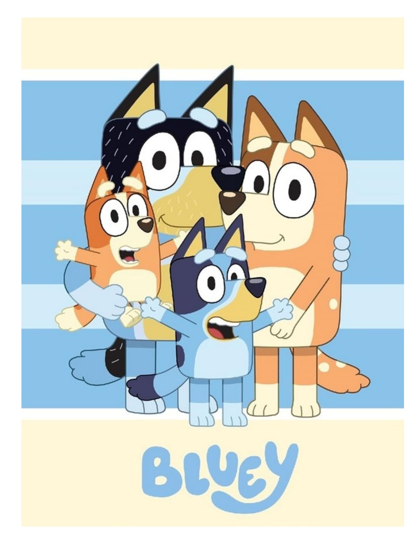 MISTER LICENSE COMPANY, S.L. Bluey Fleece Blanket for Kids – Soft Warm Kids Throw Blanket – Bluey Cartoon Blanket for Bed Sofa Travel – Children’s Fleece Throw