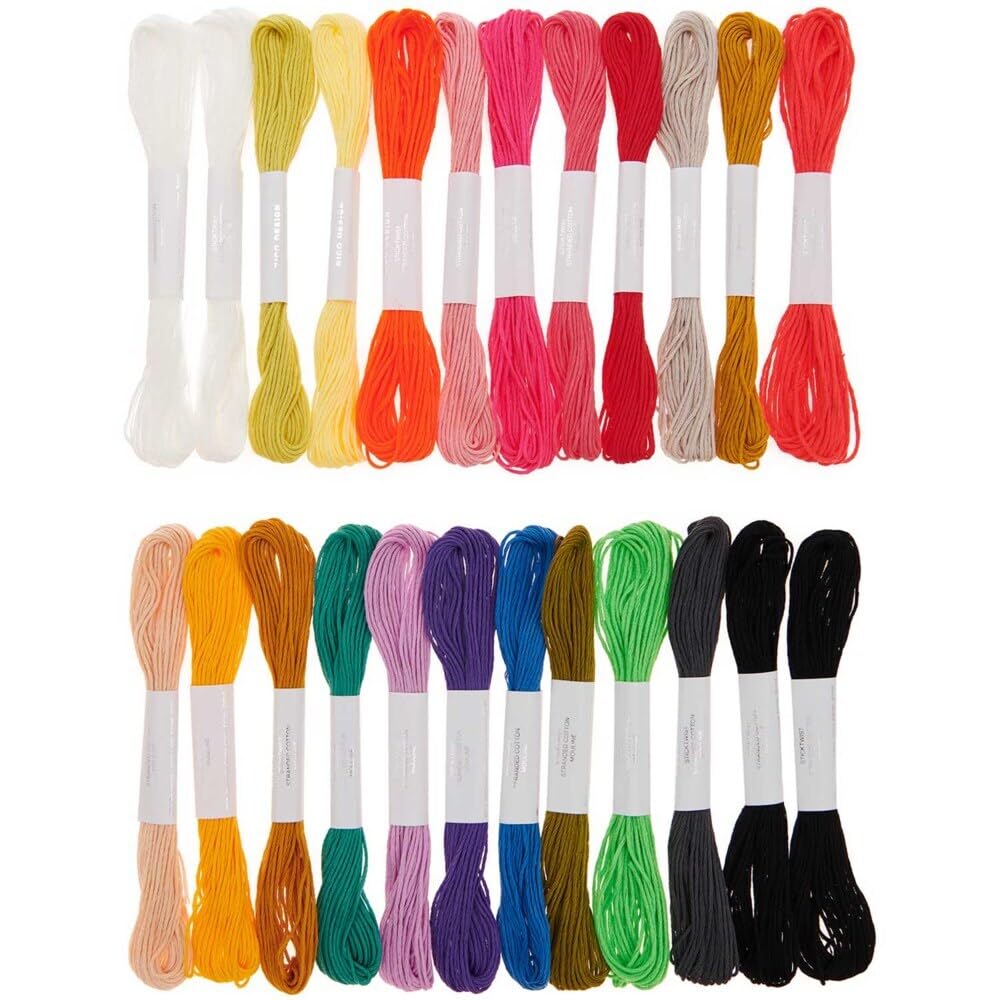 Stickgarnset Multicolour Fashion, 24-teilig