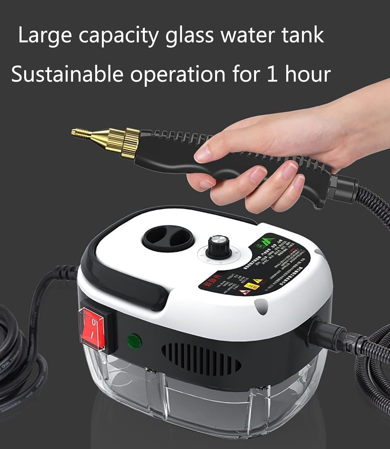 Steam Cleaner, 2500w Handheld High-Temperature Pressurized Steam Cleaner, Portable Steamer With Brush Heads For Car Engine, Kitchen, Bathroom, Furniture, Grout & Window (Blue)