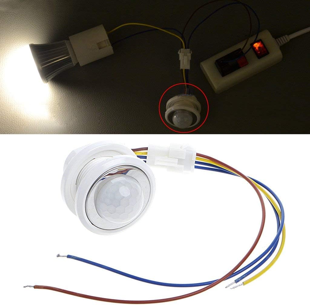 Bluejaye 110 Degree PIR Motion Sensor Light Switch with Adjustable Time Delay