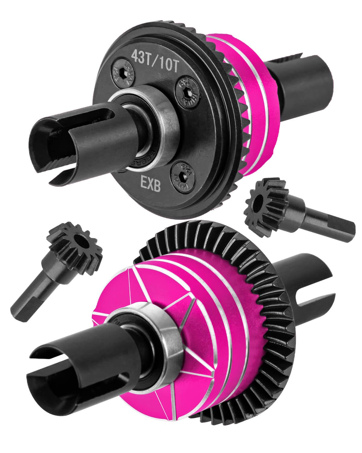 RCYouHott RC 43T/10T Front&Rear Diff Gear Differential Upgrades Part for 1/8 Kraton,Outcast,Notorious,Talion 6s BLX/EXB,1/7 Big Rock,Fireteam,Mojave