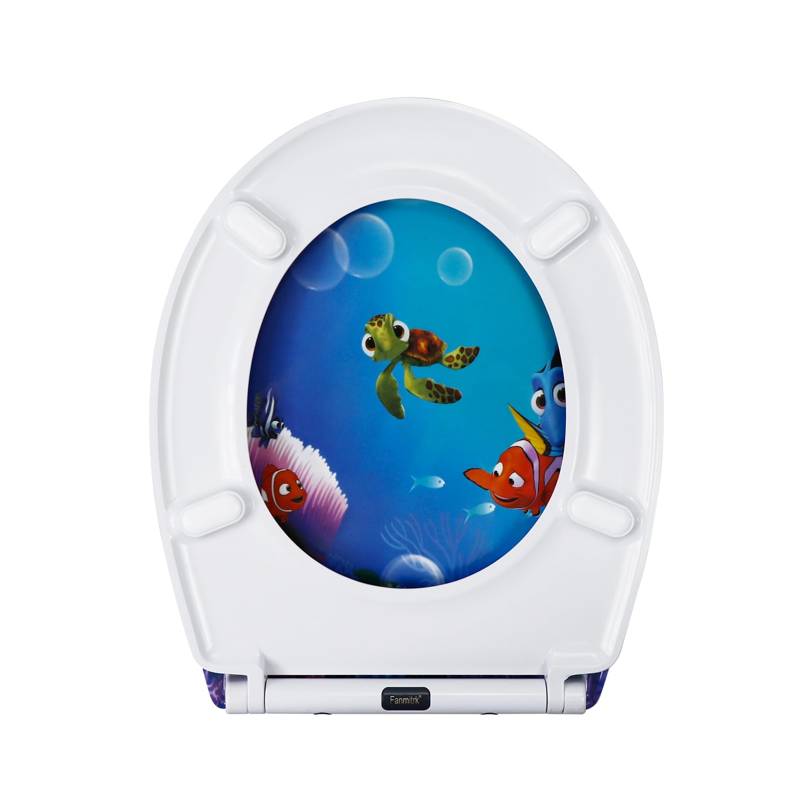 Fanmitrk Duroplast toiletbril softclose - Quick Release toiletdeksel met bovenbevestiging, verschillende patronen om uit te kiezen (UF819-53