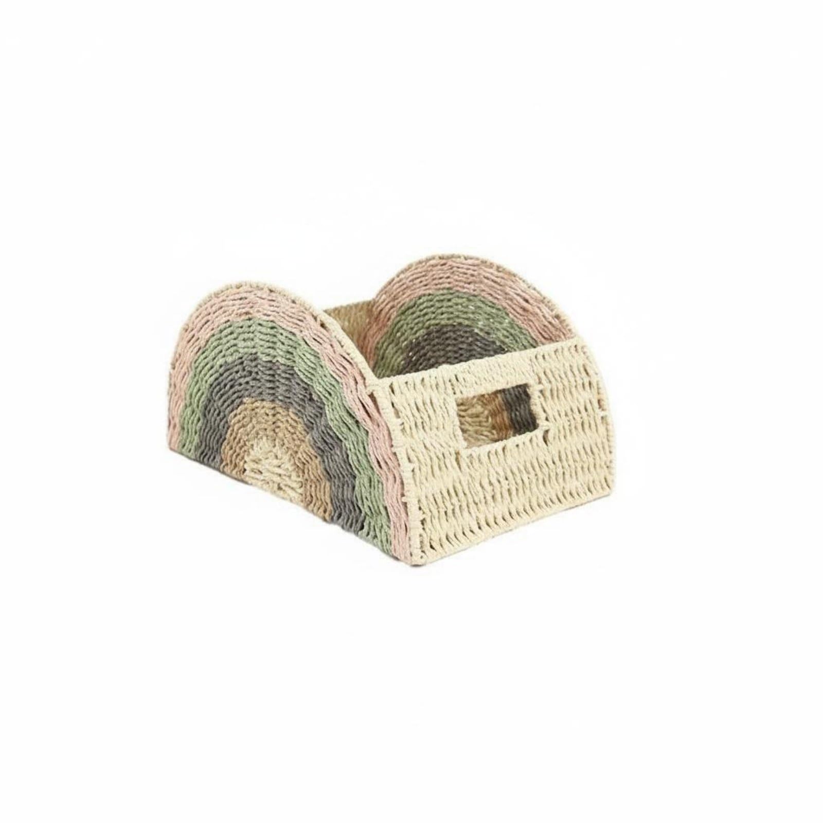 Panier tressé arcade déco corbeille rangement entrée pour clés et accessoires