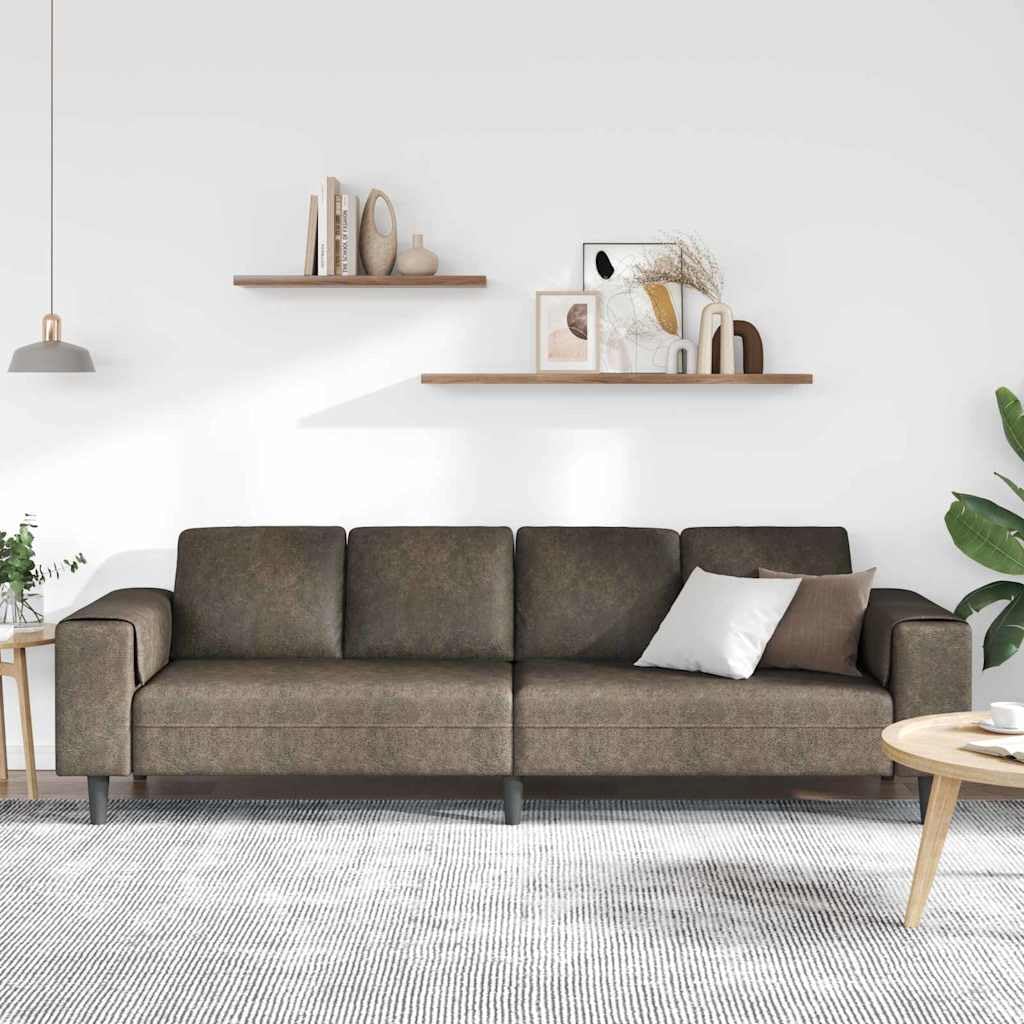 Nowoczesna sofa do salonu, ciemnoszara, 250 x 77 x 76 cm, tapicerowana tapicerka z pianki, podłokietniki i stabilna podstawa ze sklejki do wygodnego siedzenia i relaksujących wieczorów