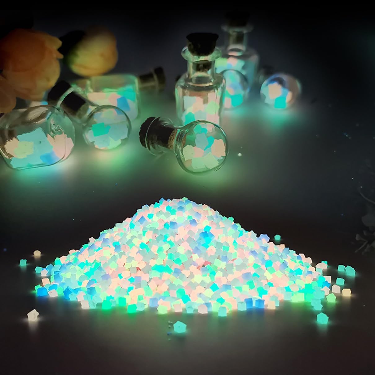 6000 Pezzi Pietre Luminose Ghiaia per Giardino Luminosi Giardino Pietre Decorative Luminoso Pietre Ciottoli Sassi da Giardino Decorazioni Giardino per Acquario Pietre Nottilucenti Ghiaia