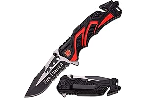MTECH USA EX-8003OR Firefighter Red Spring Assisted Knife