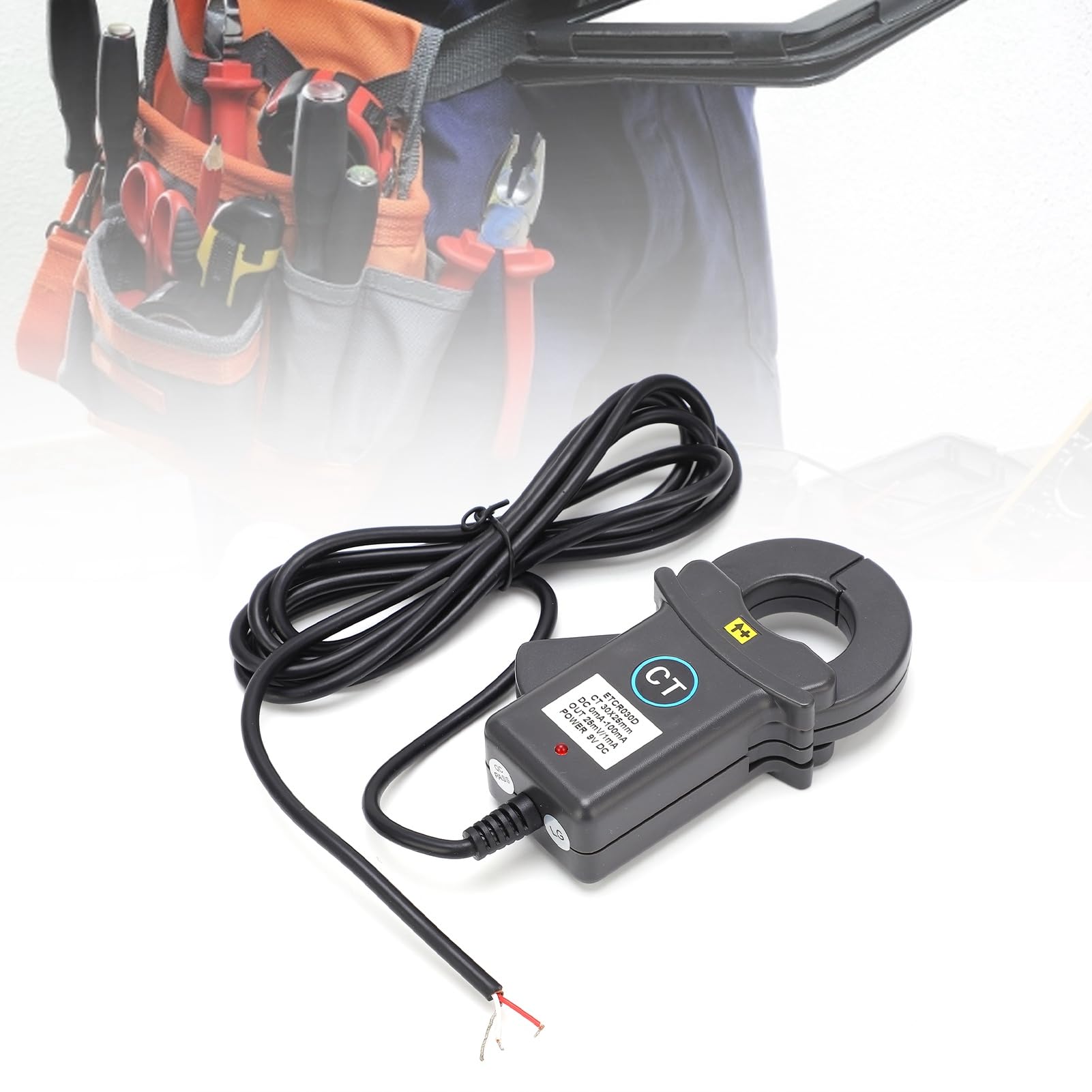 FLEXMAN DC Clamp Current Sensor, Portable DC Leakage Current Sensor, Electric Current Transducer Connected to Industrial Control Devices, Line Fault Testers, Data Loggers