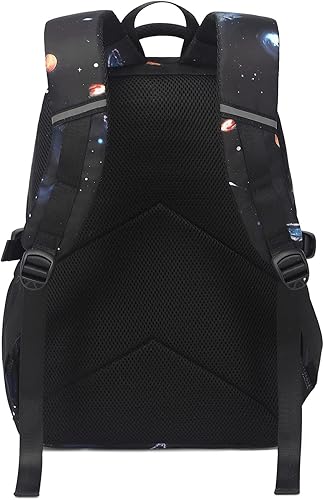 Miniatura 3 de Mochila escolar para niños, bolsa de libros para el espacio exterior con lonchera 3 en 1, Con color, Mochilas Daypack