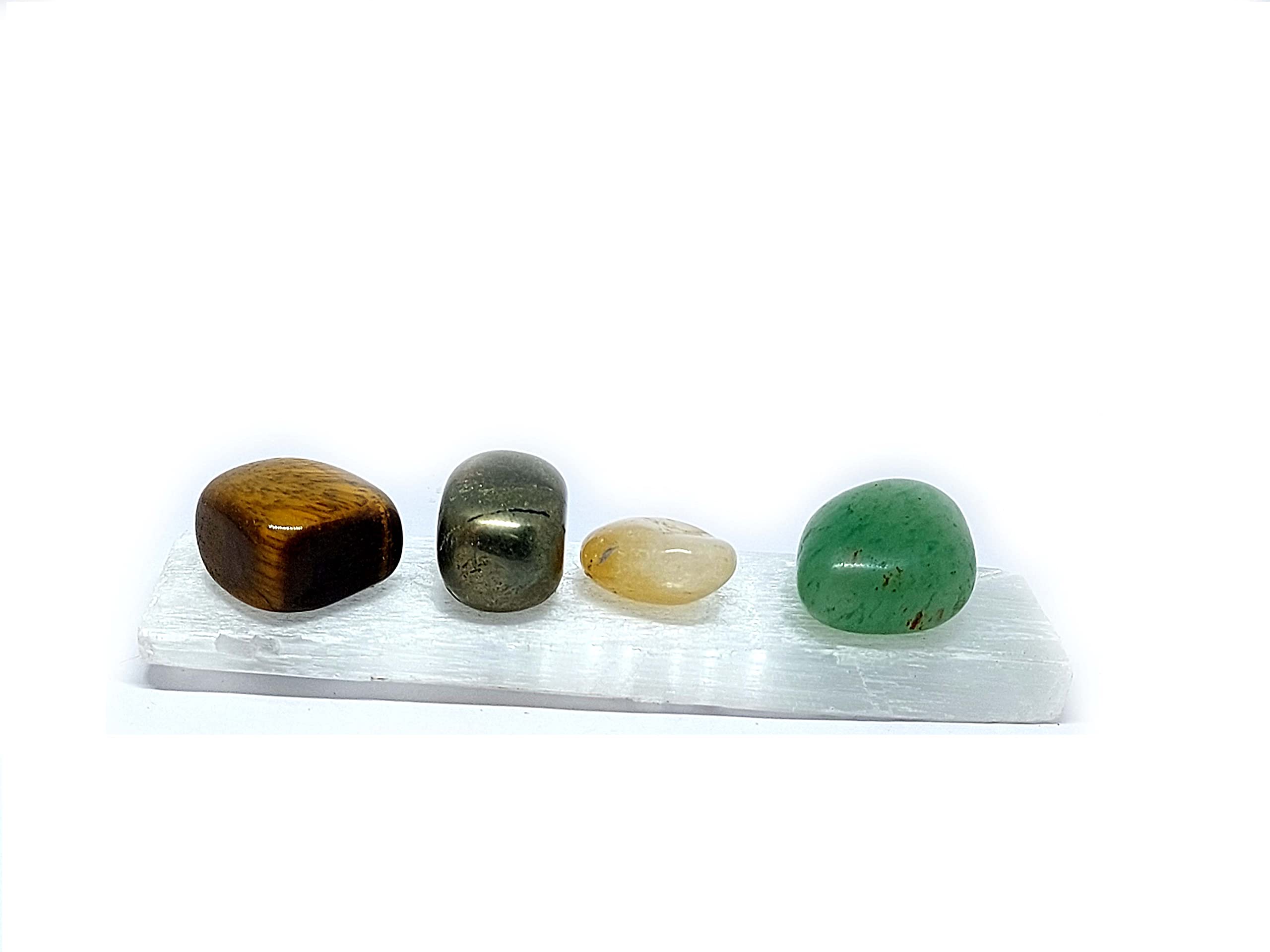 Astroghar Natural Citrine Green Aventurine Pyrite Tigers Eye Tumble and Selenite Mini Raw Rough Plate Crystals Set of 5 Mini Crystals Wealth and Prosperity Kit for Reiki Healing and Grid Making (B09HKQXRBB) Amazon Price History, Amazon Price Tracker