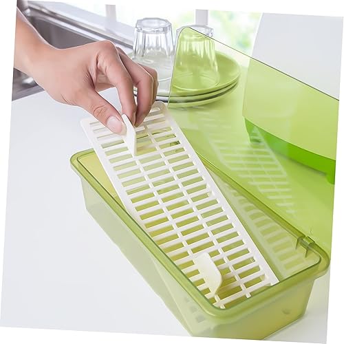 Miniatura 6 de Cabilock 1 caja de almacenamiento de cubiertos organizador de cubiertos para cajón organizador de utensilios con tapa, organizador de cajones con