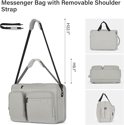 Miniatura 6 de Hanke Mochila de viaje multifuncional para mujeres y hombres, mochila de mano, Gris (Rock Grey), Bolsa de viaje