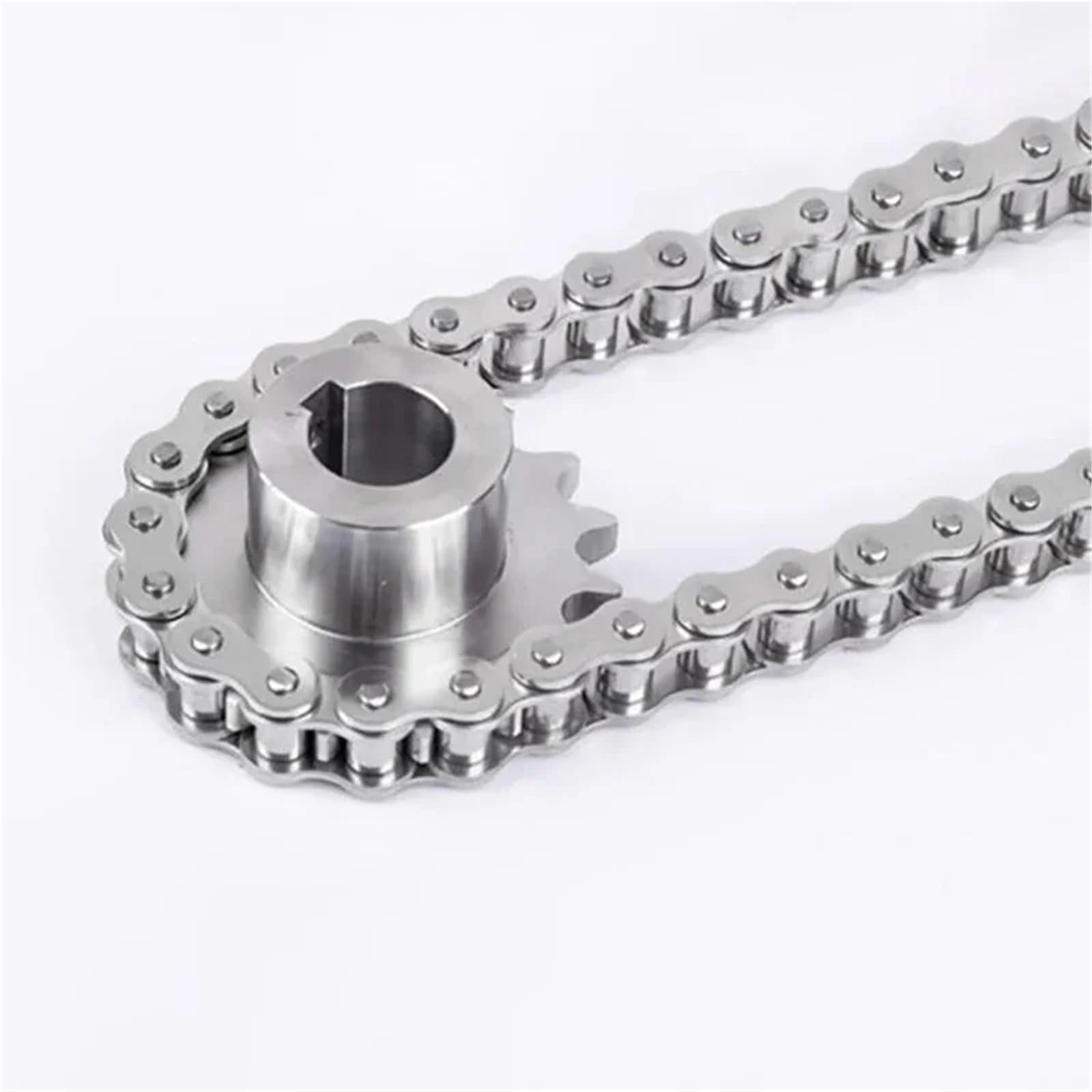Compatible con cadena de rodillos de acero inoxidable 304. | Múltiples tamaños de paso corto, cadena de transmisión industrial de 0,5/1/1,524 m(1 Meter,10A-1)
