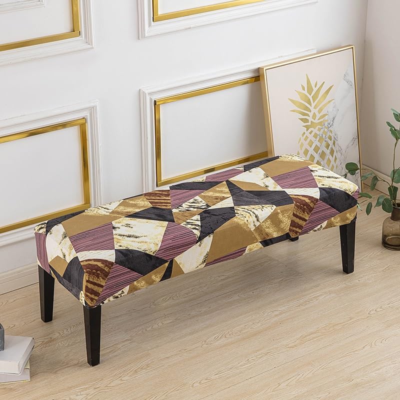 Housse De Banquette Extensible ZZDZW - 5 Tailles - Tissu Polaire Jacquard - Protection Banc Cuisine/salle à Manger