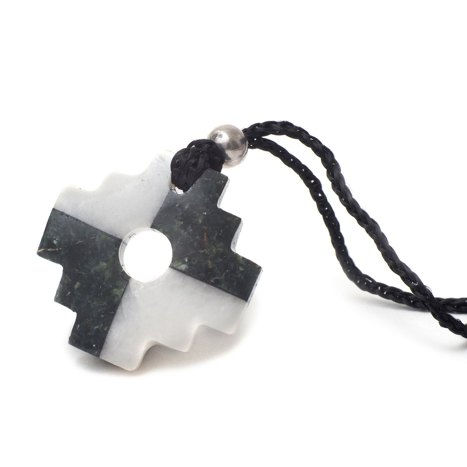 Peruvian Chakana Necklace - Two Color Stone