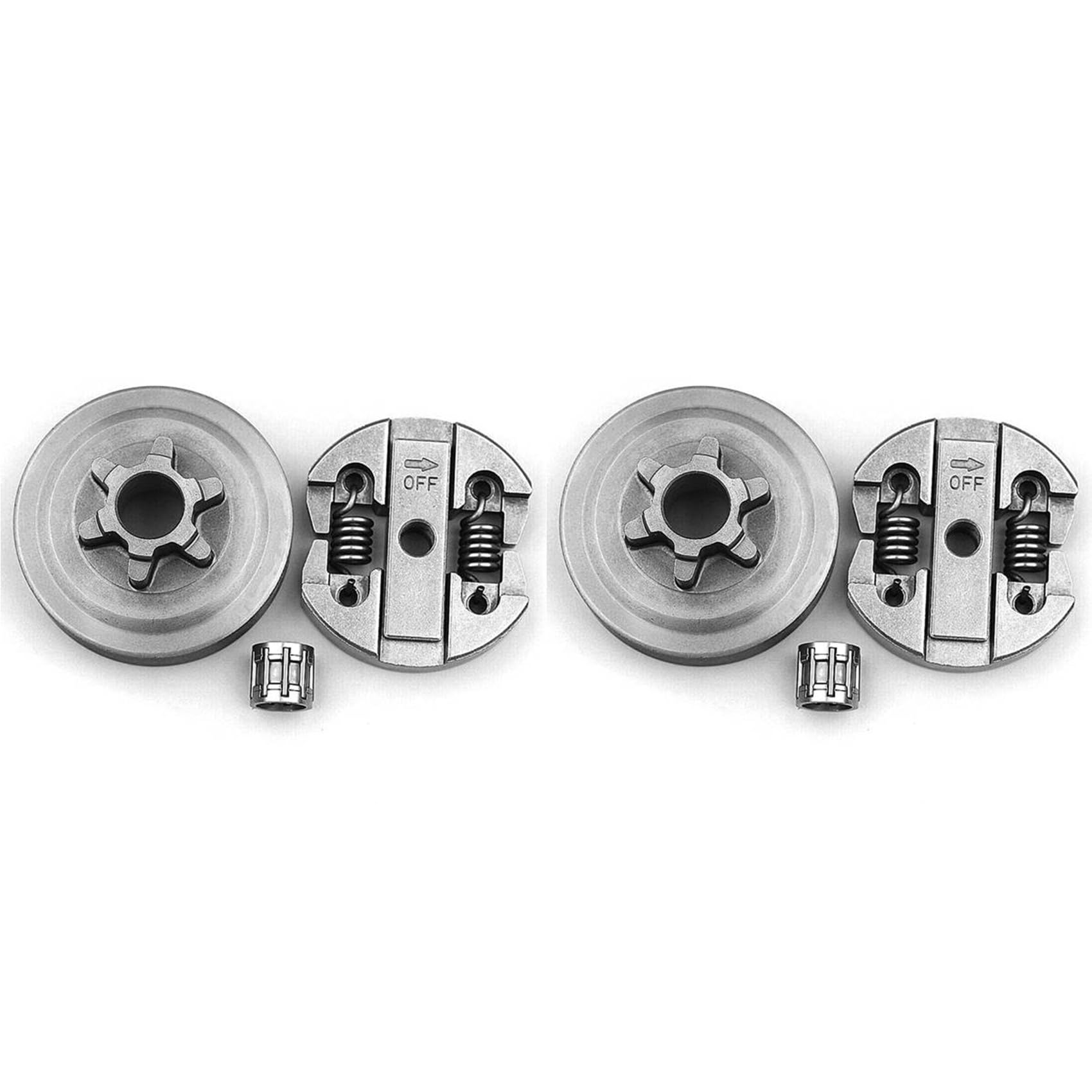Kueohse 2Set Clutch & Clutch Drum & Needle Bearing Fit For Chinese Chainsaw 2500 25Cc