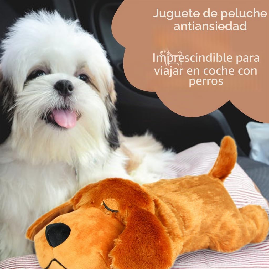 vocheer Juguete de Latido del corazón para Cachorros, Alivio de la ansiedad del Perro, Ayuda calmante para Cachorros, latidos del corazón, Animal de Peluche, Entrenamiento conductual, Ayuda para