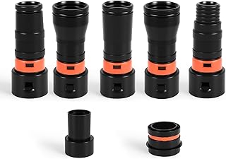 Klabb 7 Piece Dust Collection Hose Adapter Kit,Compatible with Most Woodworking Power Tools,Sanders,and Shop Vacuums,adapts to 1.2/3”,1.1'',1.1/3”,1.3/4”,0.9'' of multi brand power tool dust outlets