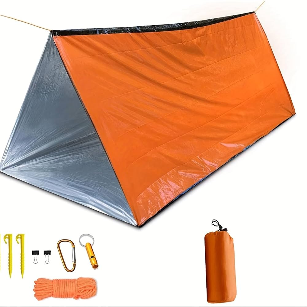Amazon | 緊急用テント 登山用 簡易寝袋 サバイバル