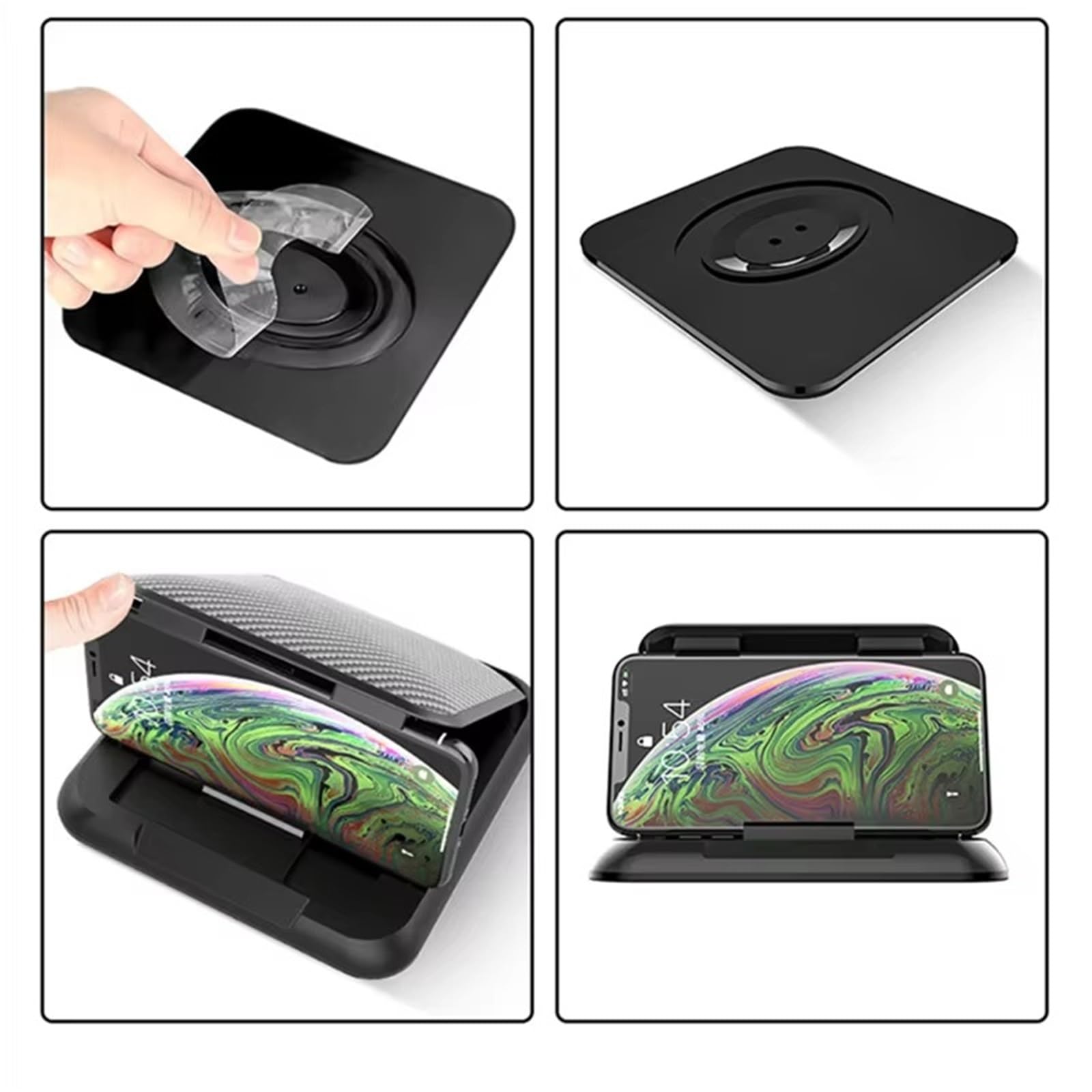 Supporto Per Telefono Auto Supporto Universale Cruscotto Auto Antiscivolo Ventosa Silicone Supporto Regolabile Smartphone Supporto Telefono Auto