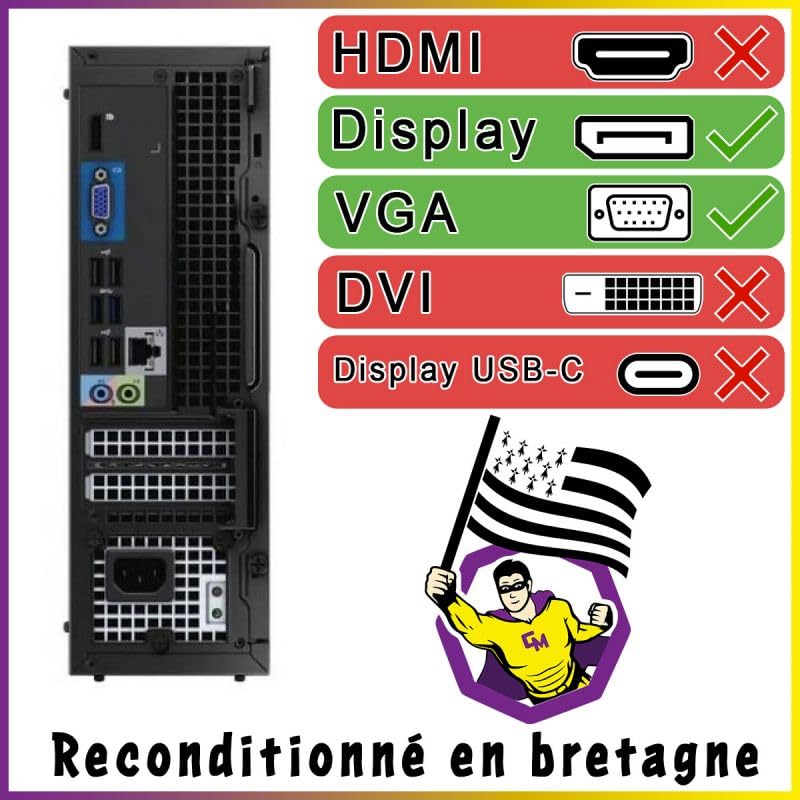 Dell PC Optiplex 3020 SFF Intel I3-4130 RAM 8GB SSD 250GB WiFi W11