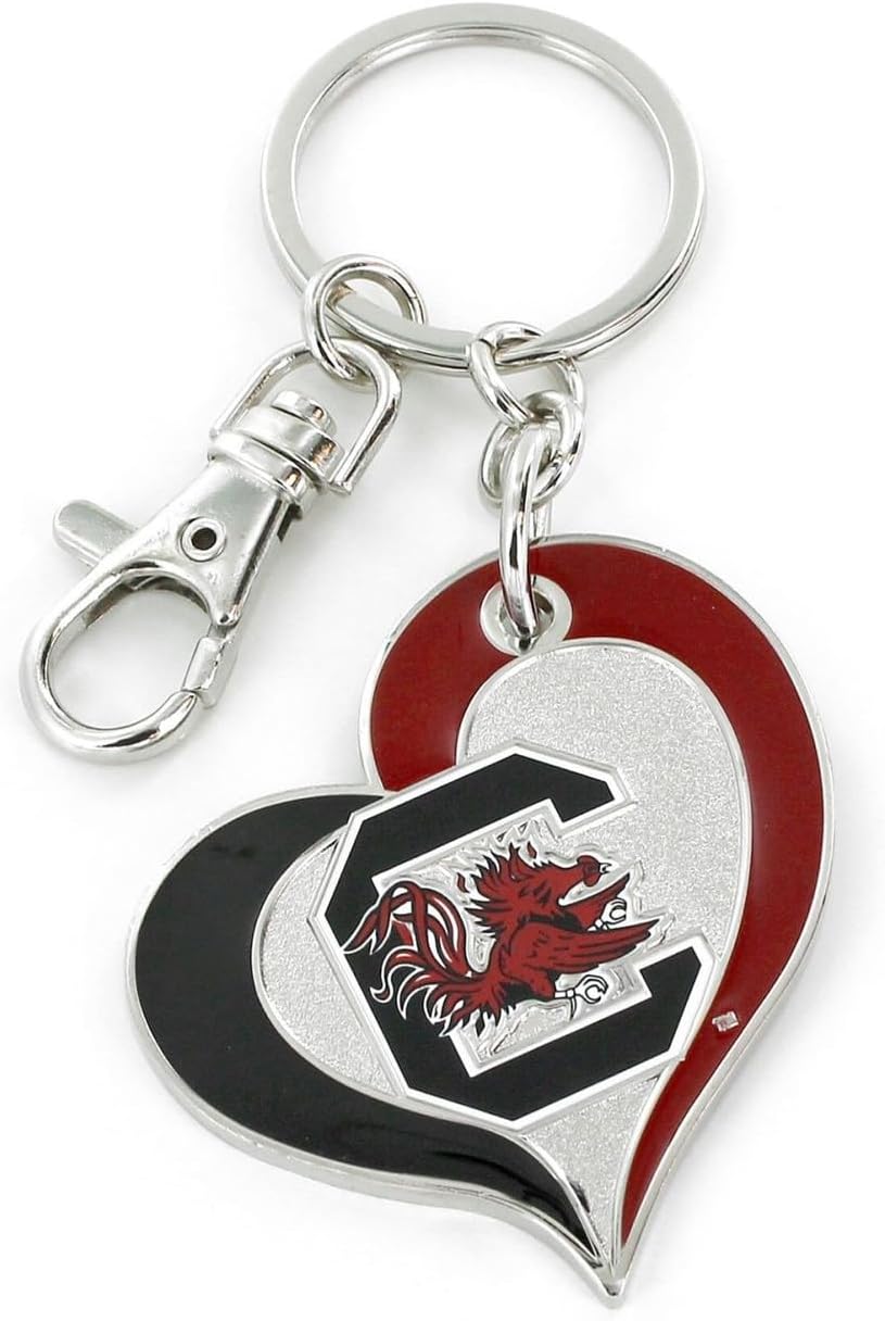 aminco NCAA unisex-adult Swirl Heart Keychain