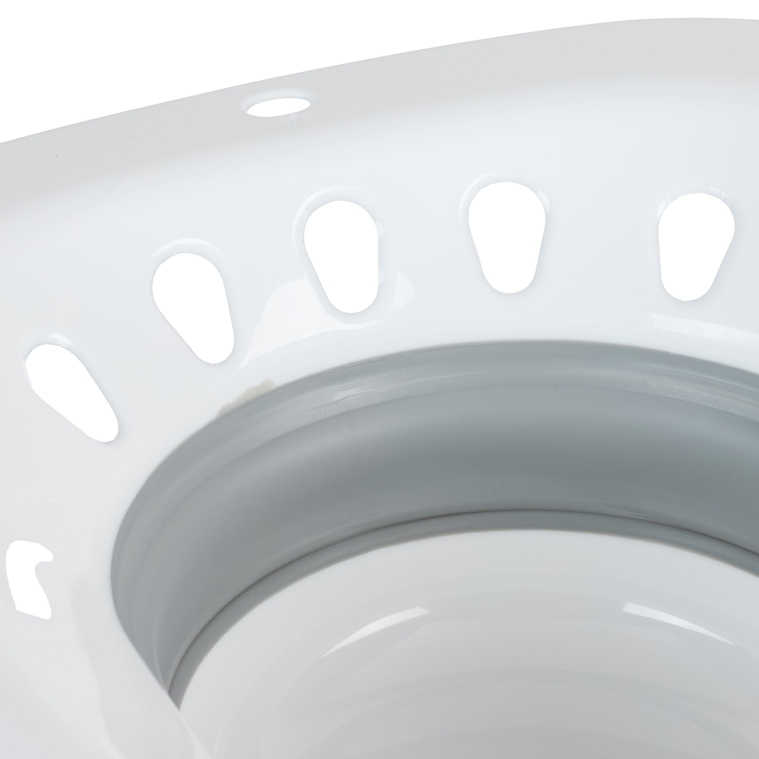 Relaxdays Bidet Pieghevole per WC, HLP: 12 x 36 x 39 cm, Inserto Semicupio Water Igiene Intima, Plastica, Bianco/Grigio
