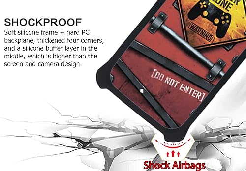 Miniatura 2 de TCL ION V - Funda para teléfono T607DL, compatible con TCL ION X (policarbonato duro + silicona suave), soporte de anillo, efecto luminoso, YGH-JGP