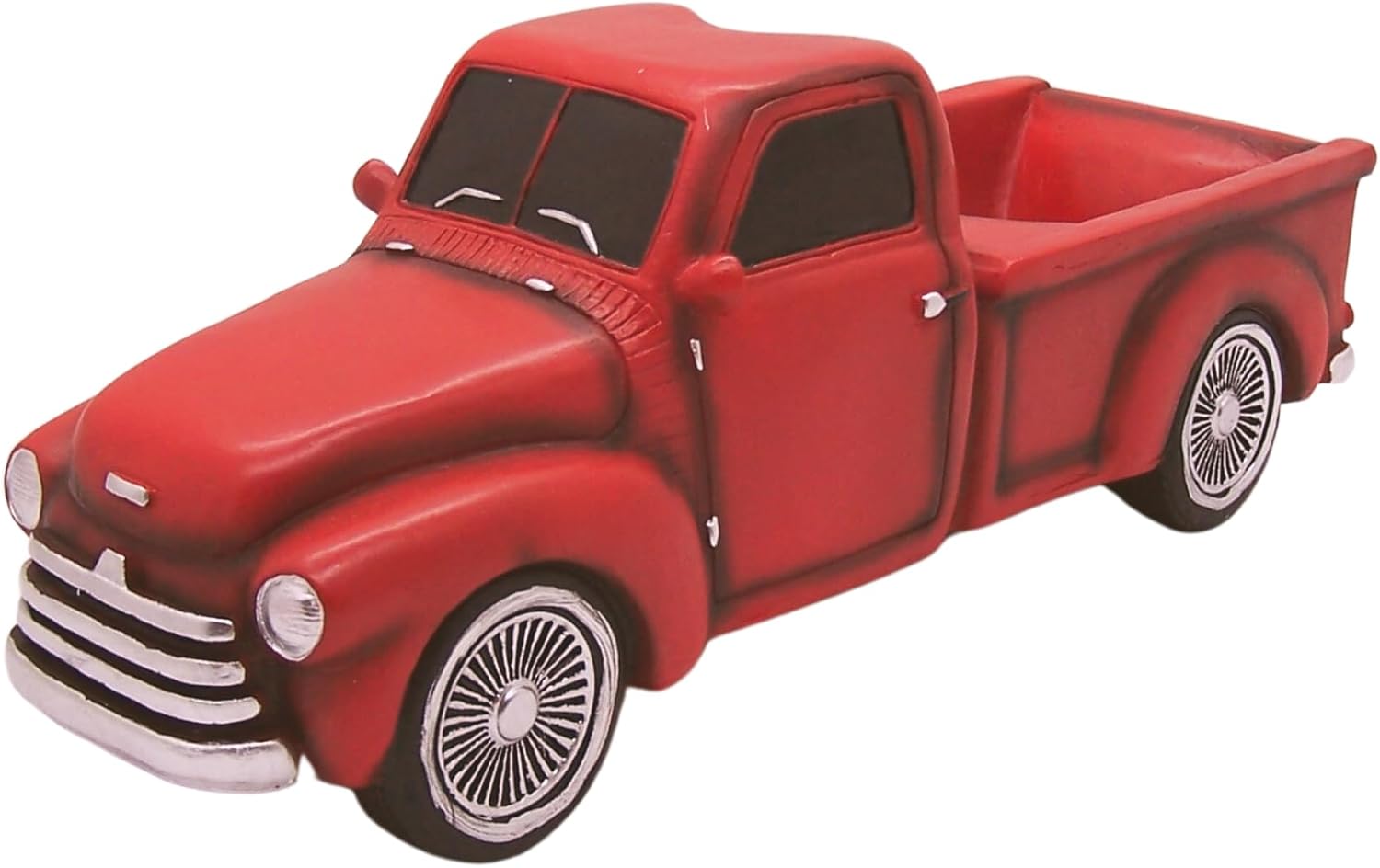 Wowser Red Truck Wine Bottle Holder, Farmhouse Decor, Freestanding Tabletop Decoration, Kitchen & Bar Decor, 11 Inches