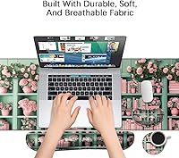 Vista 114 de MIBITRI Juego de alfombrillas para mouse y teclado, alfombrilla de mouse extendida para juegos + soporte ergonómico para reposamuñecas para teclado