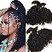 Afro Kinky Bulk Human Braiding Hair 100% Unprocessed Brazilian Virgin Human Hair Extensions Micro Kinky Curly Braids Hair Braids Double Drown Full End Bulk Hair 14 Inch 100g (Pack of 1)