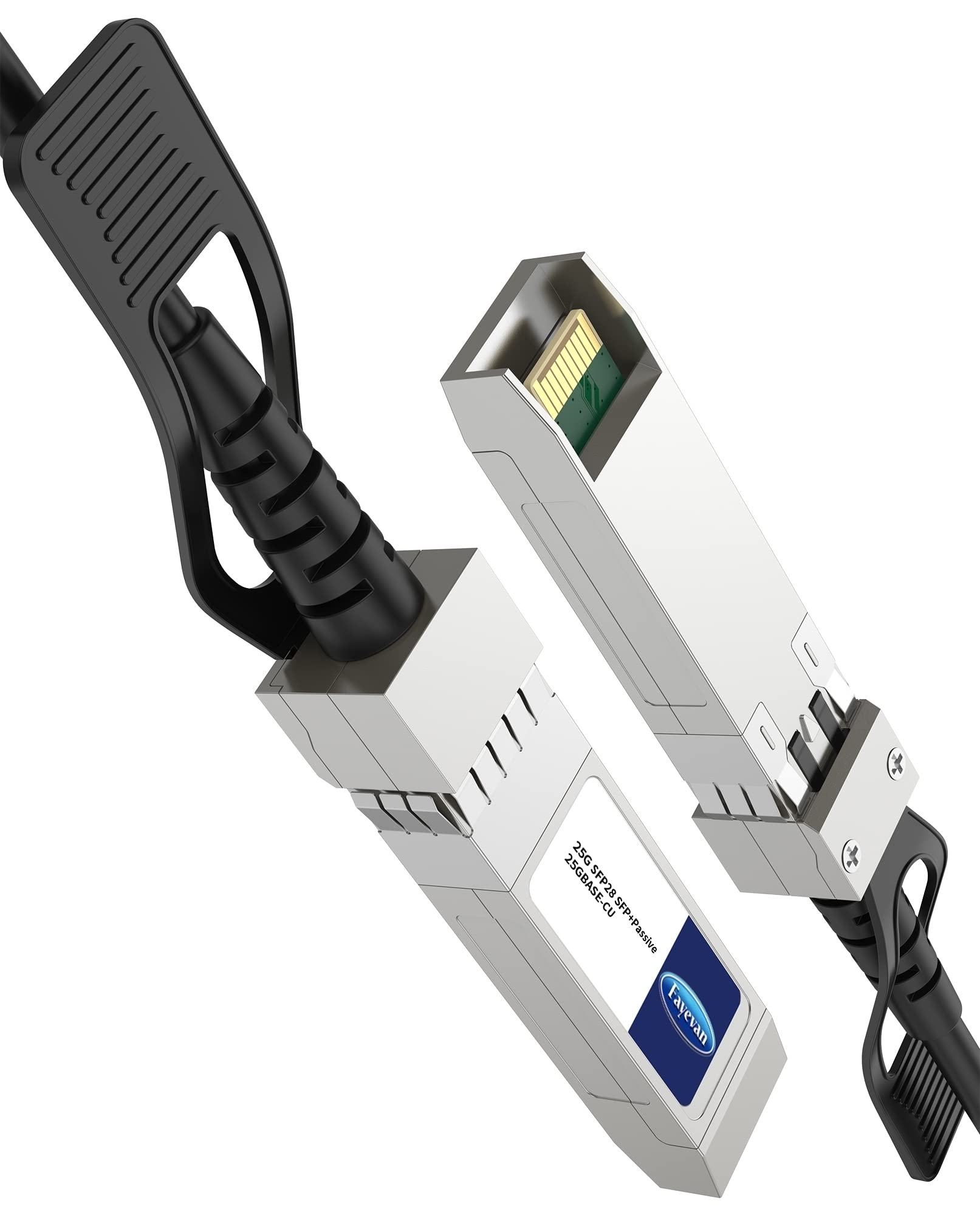 Fayevan 25Gb/s SFP28 SFP + Passive Direct Attach Copper Twinax DAC Cable Compatible with SFP-H25G-CU2M