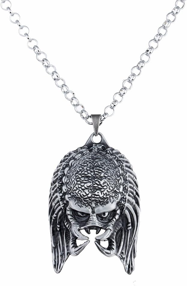 Limited Edition Imported Alien VS Predator Silver Colour Necklace Pendant with Chain for Women and Men.