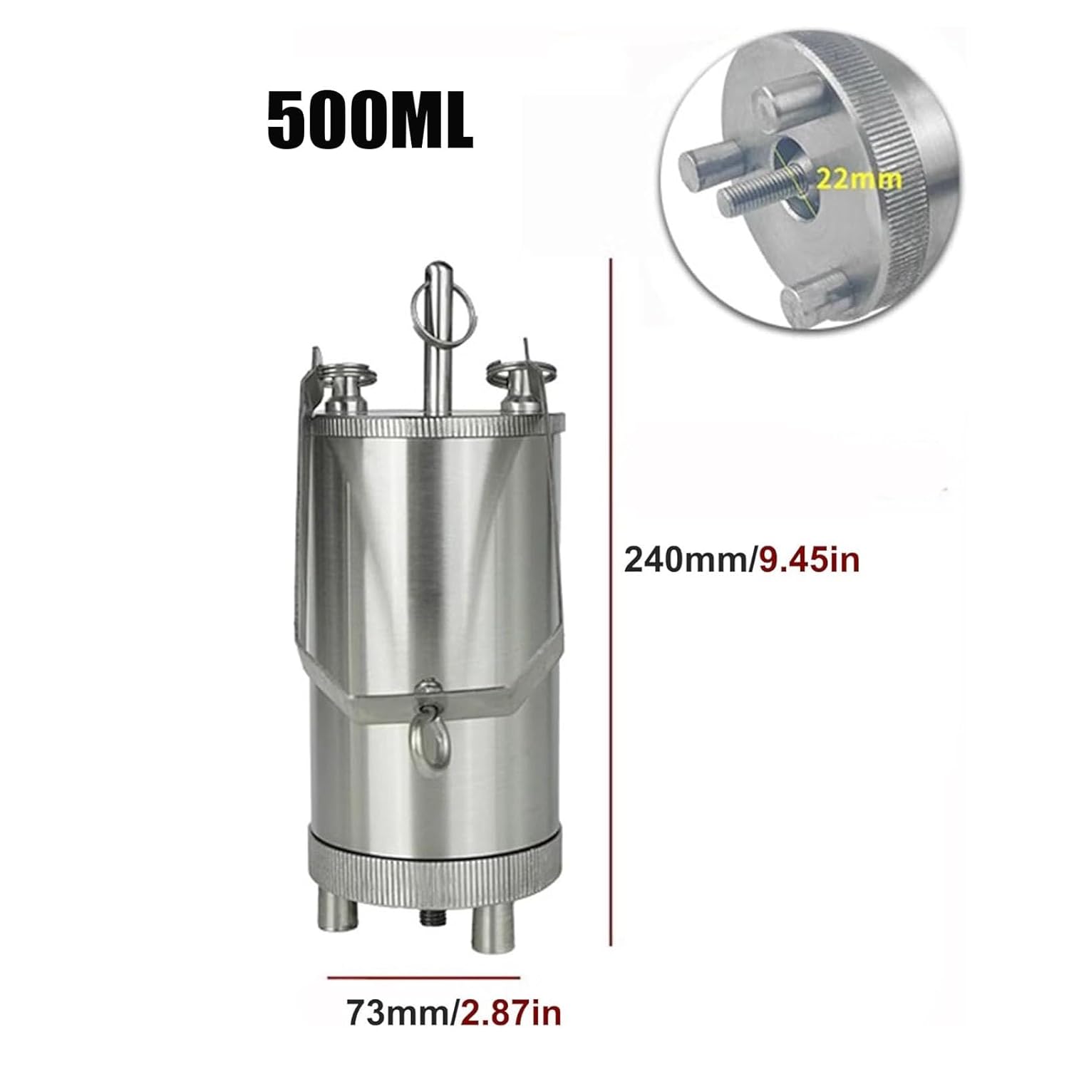 Oil Bottom Thief Sampler Bottles,Liquid Bottom Sampler,Sealed Sample Collector/Oil Extractor Kit with Rope(500ml/18 fl oz)