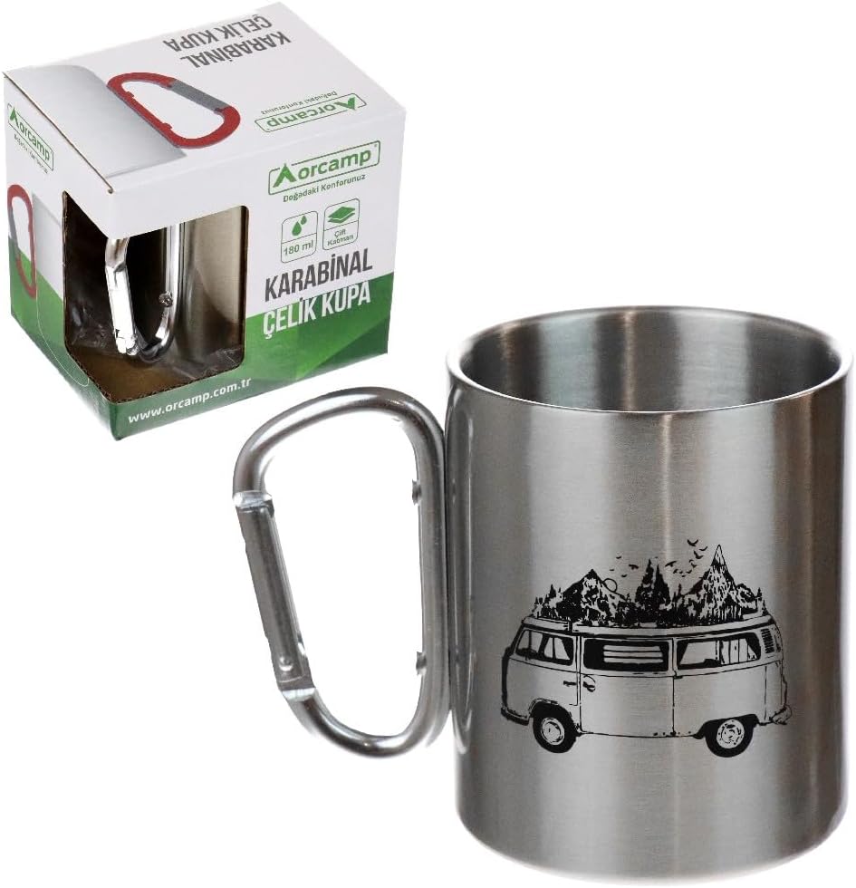 Orcamp Katlanır Saplı Çelik Kupa 180 ml