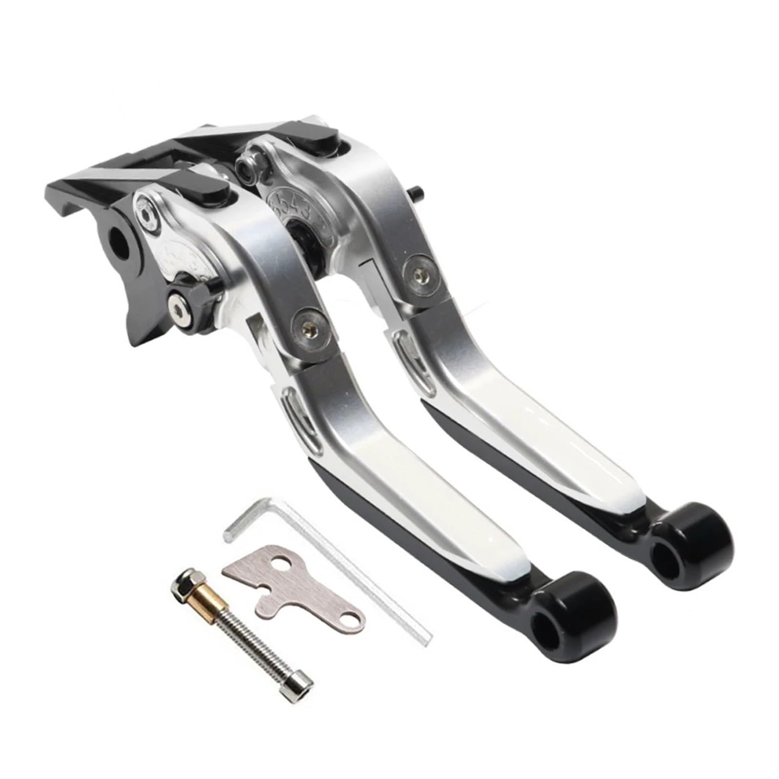 Hguvsjd Silver Black For Xmax125 For Xmax250 For Xmax300 For Xmax400 2023 Motorcycle Hand Brake Handle Clutch Lever Motorcycle Brake Lever(Silver Black)
