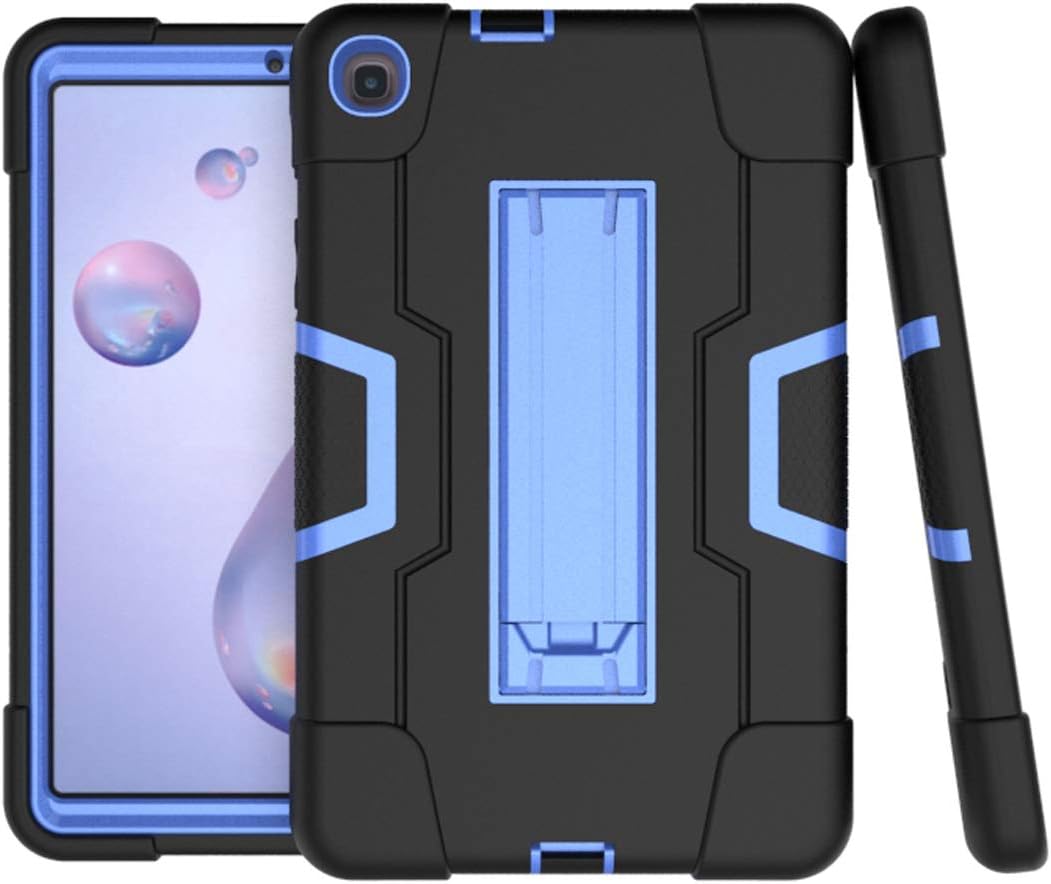 Galaxy Tab A 8.4 Case 2020, Bingcok Heavy Duty Rugged Full-Body Hybrid Shockproof Drop Protection Cover with Kickstand for Samsung Galaxy Tab A 8.4 2020 Model SM-T307 (1-Black+Blue)
