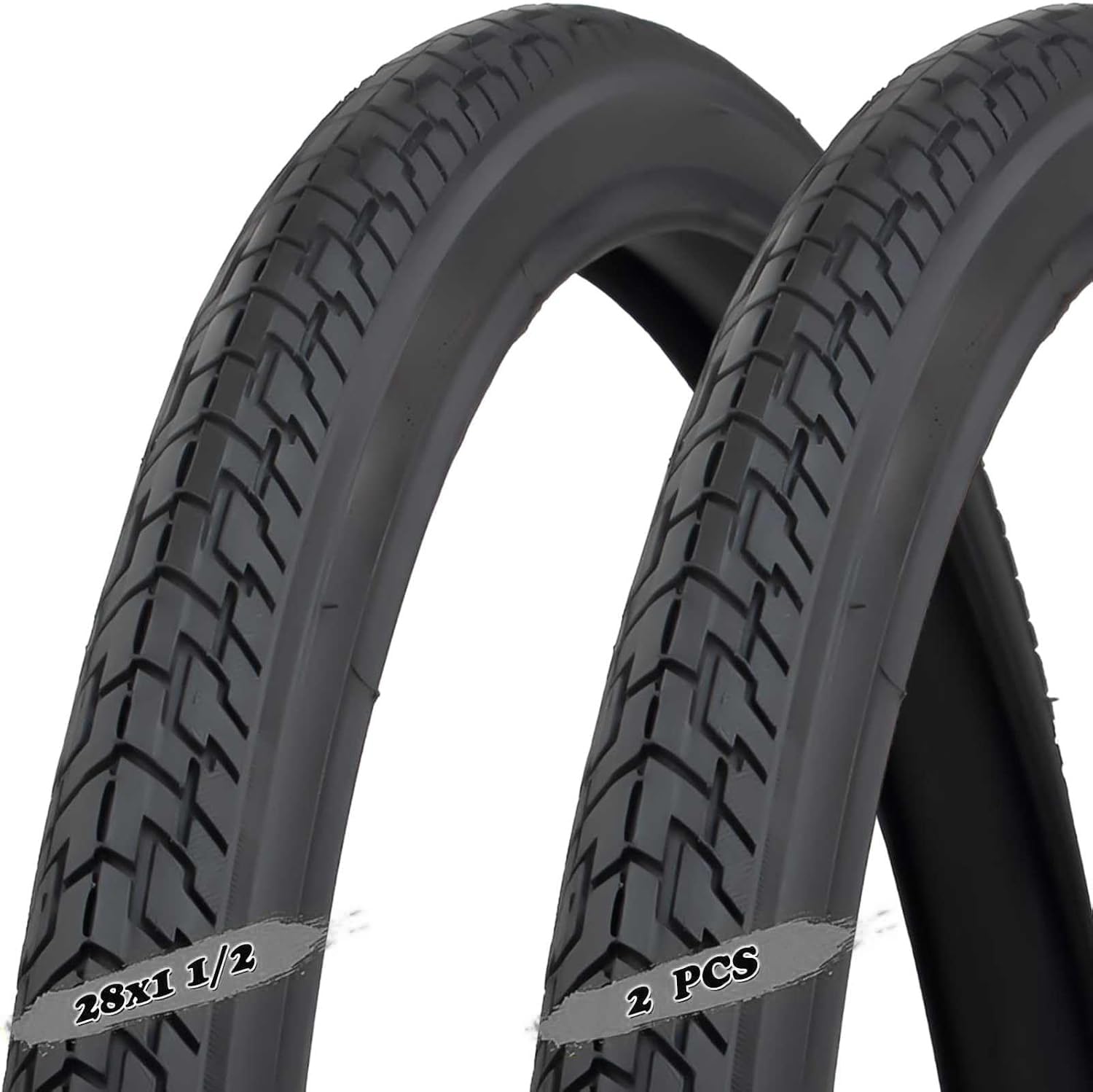 28 1 1/2 Opony Zestaw 2 / 28x1 1/2 Opony Rowerowe MTB Miejskie Uliczne | 28-calowe Opony Rowerowe Czarne