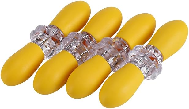 Mombake 8 Pcs Stainless Steel Corn On The Cob Skewers Holder Forks Prongs with Thick Plastic Handles for BBQ and Kitchen Party