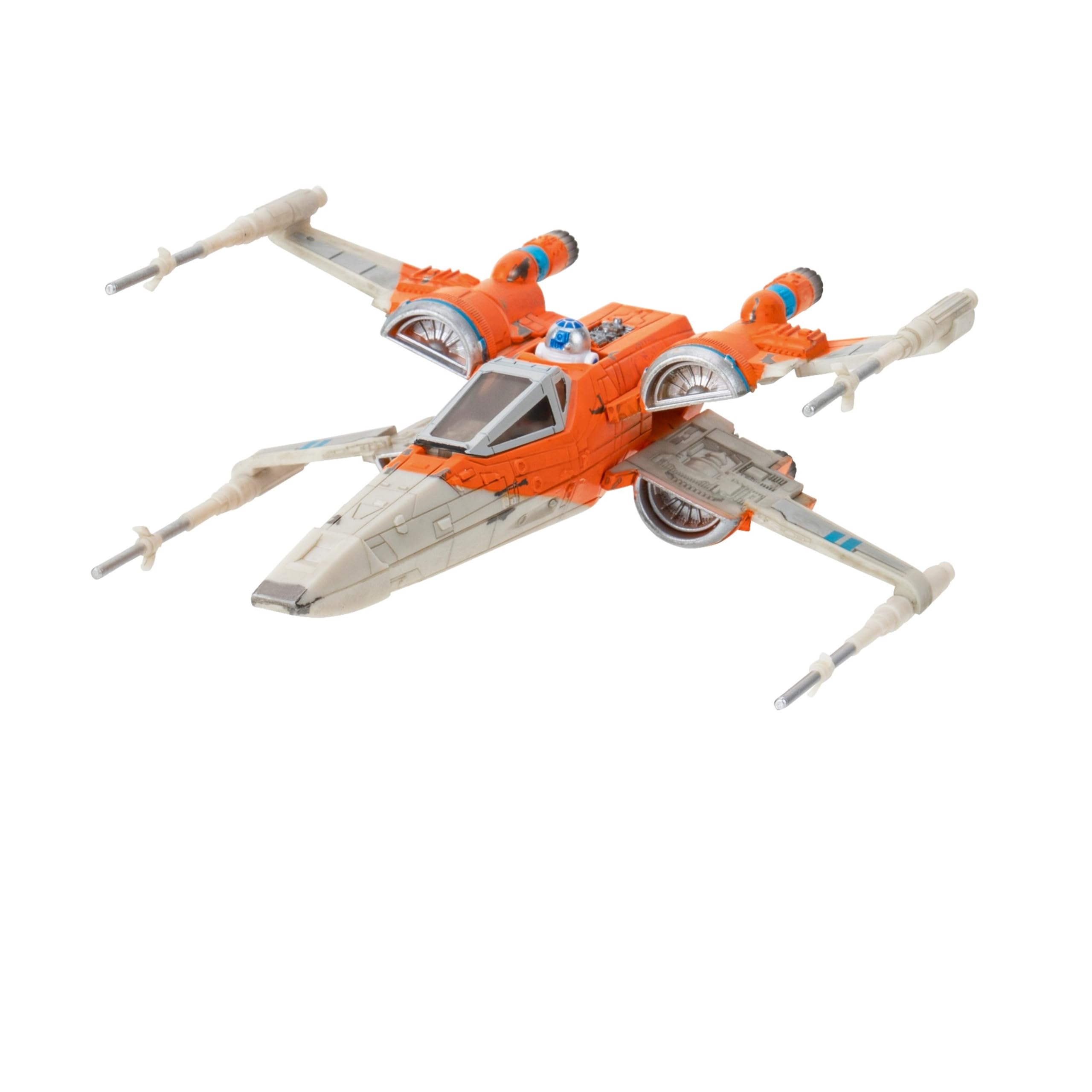 Bizak Star Wars Galaxy Squadron Schiff T70 Xwing Orange Medium, Maßstab 12 cm mit 1 Figur, offizielles Lizenzprodukt, für Sammler der Saga Fans (62610330)