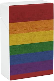LGBT Pride Flag Plastic Cigarette Cases Portable Cigarette Box Cigar Boxes Pocket Cigarette Storage Containe